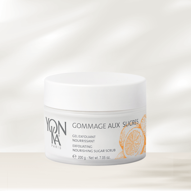按摩後轉為乳化質地,滋養去角質一次完成。 糖澤蜜緻亮膚霜(香恬甦活)200ml-法國雍卡